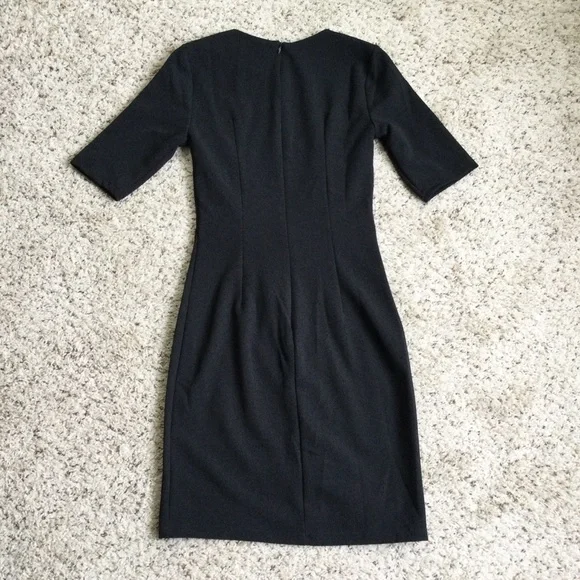 Lulu’s Westwood Black Dress Faux Wrap Short Sleeve Size XS - Picture 6 of 8
